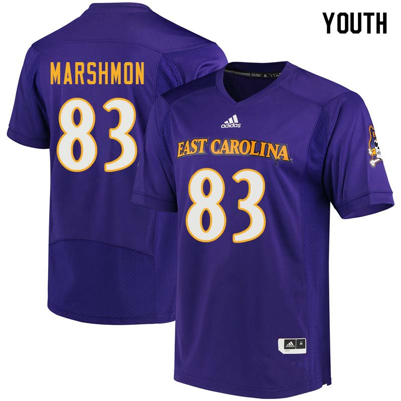 Youth #83 Cam Marshmon East Carolina Pirates College Football Jerseys Sale-Purple - Click Image to Close